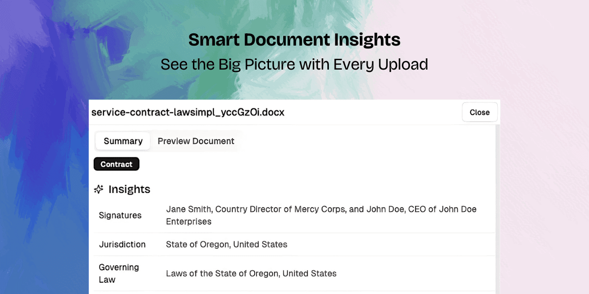 Smart Document Insights: See the Big Picture with Every Upload on LawSimpl